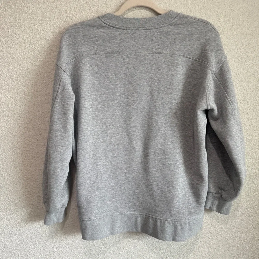 Lululemon Heathered Grey Relaxed Crewneck Sweatshirt Pullover Womens Medium - Picture 8 of 8